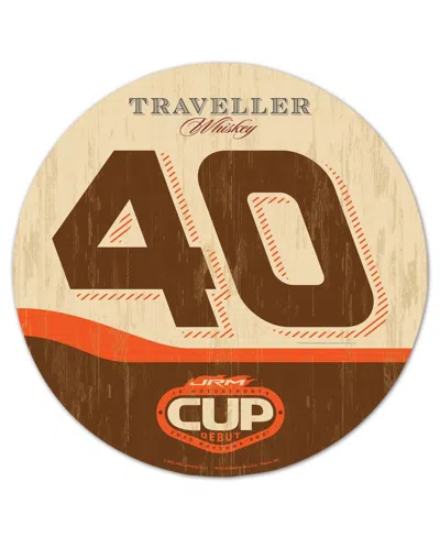 Wincraft Justin Allgaier Traveler Whiskey 14" Round Wood Sign In No Color