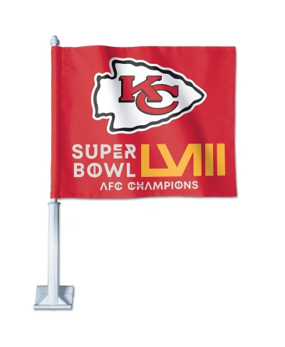 Wincraft Kansas City Chiefs 2023 Afc Champions 11.75" X 14" Two-sided Car Flag In Red