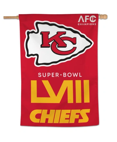 Wincraft Kansas City Chiefs 2023 Afc Champions 28" X 40" One-sided Vertical Banner In Red