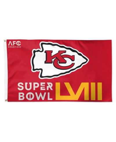 Wincraft Kansas City Chiefs 2023 Afc Champions 3' X 5' One-sided Deluxe Flag In Red