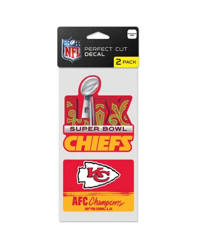 Wincraft Kansas City Chiefs 2024 Afc Champions 4" X 8" Perfect Cut Decal, Set Of 2 In No Color