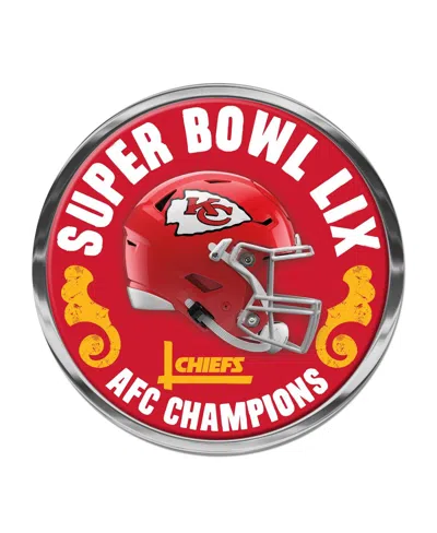 Wincraft Kansas City Chiefs 2024 Afc Champions Domed Metal Auto Emblem In No Color