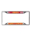 Wincraft Kansas City Chiefs 2024 Afc Champions Laser Cut Metal License Plate Frame In No Color