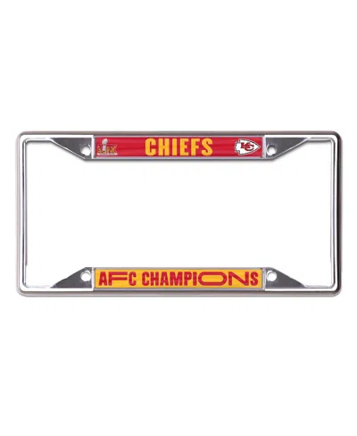 Wincraft Kansas City Chiefs 2024 Afc Champions Laser Cut Metal License Plate Frame In No Color