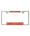 WINCRAFT KANSAS CITY CHIEFS CHROME PLATED METAL LICENSE PLATE FRAME