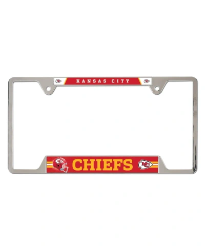Wincraft Kansas City Chiefs Chrome Plated Metal License Plate Frame In Gray