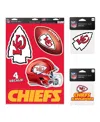 Wincraft Kansas City Chiefs Decal Variety Pack In Transparent