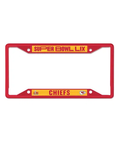 Wincraft Kansas City Chiefs Super Bowl Lix Laser Cut Metal License Plate Frame In No Color