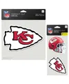 Wincraft Kansas City Chiefs Three-pack Perfect Cut Decal Sheet In Multi