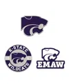 Wincraft Kansas State Wildcats Three-piece Collector Pin Set In Blue