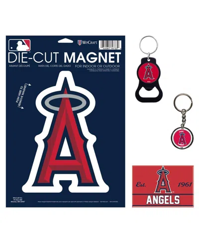 Wincraft Los Angeles Angels 4-pack Key Rings And Magnets Set In Multi