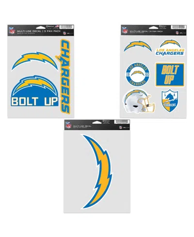 Wincraft Los Angeles Chargers Three-pack Fan Decal Set In Multi