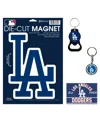 Wincraft Los Angeles Dodgers Key Rings And Magnets Set, 4-pack