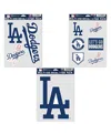 Wincraft Los Angeles Dodgers Three-pack Fan Decal Set In Brown