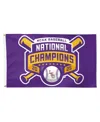 Wincraft Lsu Tigers 2025 Ncaa Baseball Men's College World Series Champions 3' X 5' One-sided Deluxe Flag In Transparent