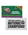 Wincraft Lsu Tigers 2025 Ncaa Baseball Men's College World Series Champions Locker Room 22" X 42" On-field Ce In Transparent