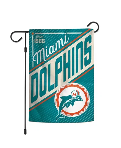 Wincraft Miami Dolphins 2-sided 12'' X 18'' Team Garden Flag In Transparent