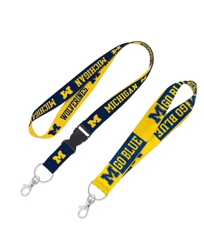 Wincraft Michigan Wolverines 2-pack Lanyard With Detachable Buckle Key Strap Set In No Color