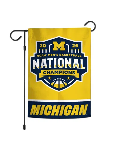 Wincraft Michigan Wolverines 2026 Ncaa Men's Basketball National Champions 12" X 18" Double-sided Garden Flag In Yellow