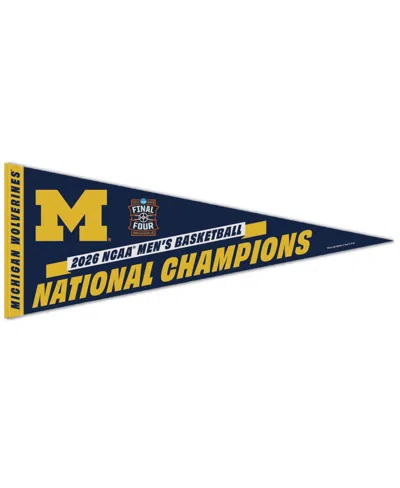 Wincraft Michigan Wolverines 2026 Ncaa Men's Basketball National Champions 12" X 30" Premium Pennant In Transparent