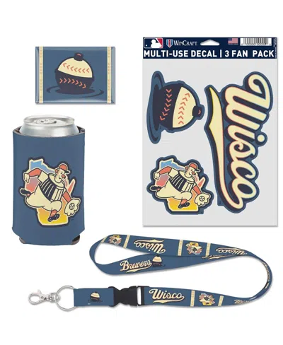 Wincraft Milwaukee Brewers 2026 City Connect 4-piece Fan Pack In White
