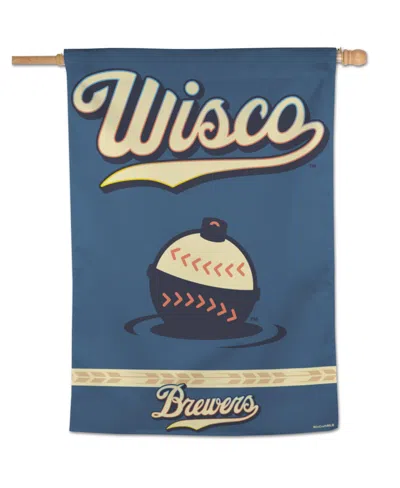 Wincraft Milwaukee Brewers 2026 City Connect Single-sided 28" X 40" Vertical Banner In Blue