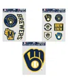 Wincraft Milwaukee Brewers 3-pack Fan Decal Set In No Color
