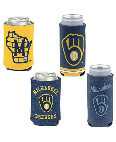 Wincraft Milwaukee Brewers Slim 12oz. Can Cooler Set Of 4