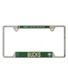 Wincraft Milwaukee Bucks Chrome Plated Metal License Plate Frame In Silver