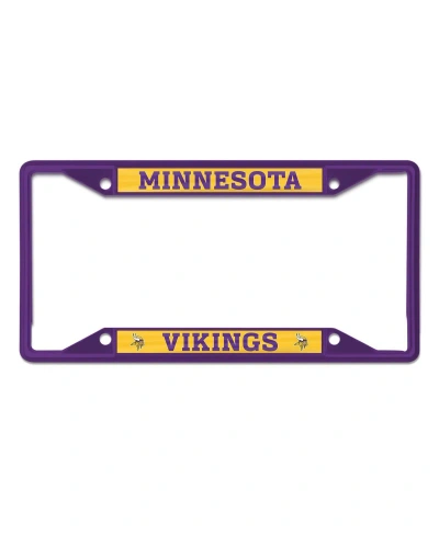 Wincraft Minnesota Vikings Chrome Color License Plate Frame In Purple