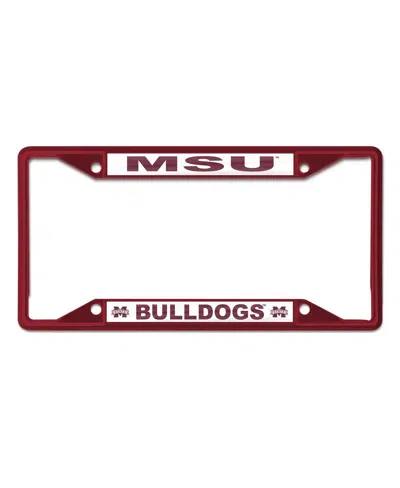 Wincraft Mississippi State Bulldogs Chrome Color License Plate Frame In Red