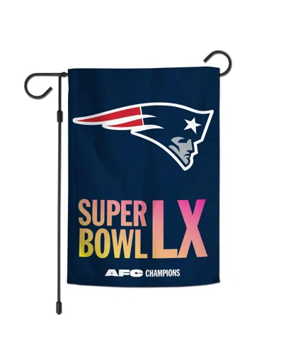 Wincraft New England Patriots 2025 Afc Champions Double-sided 12" X 18" Garden Flag In Blue