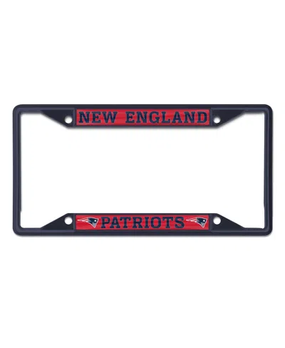 Wincraft New England Patriots Chrome Color License Plate Frame In Blue