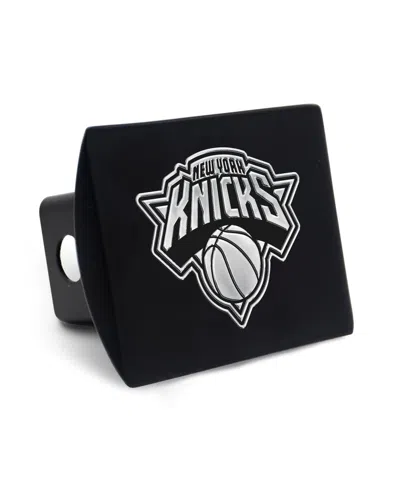 Wincraft New York Knicks Premium Metal Chrome Logo Hitch Cover In Black