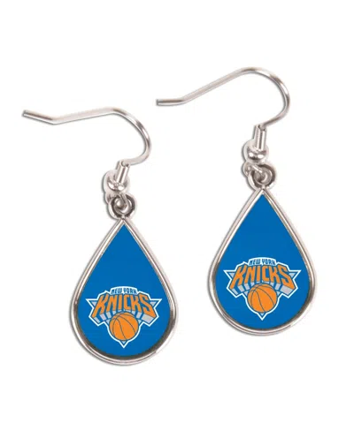 Wincraft New York Knicks Tear Drop Dangle Earrings In Multi