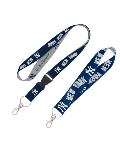 Wincraft New York Yankees 2-pack Lanyard With Detachable Buckle Key Strap Set In No Color