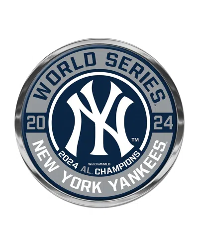 Wincraft New York Yankees 2024 American League Champions Domed Metal Auto Emblem In Transparent