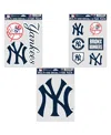 Wincraft New York Yankees 3-pack Fan Decal Set In White