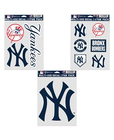 Wincraft New York Yankees 3-pack Fan Decal Set In White