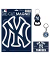 Wincraft New York Yankees 4-pack Key Rings And Magnets Set In Metallic