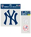 Wincraft New York Yankees Perfect Cut Decal, Set Of 2 In Neutral