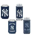 Wincraft New York Yankees Slim 12oz. Can Cooler 4-pack Set In No Color