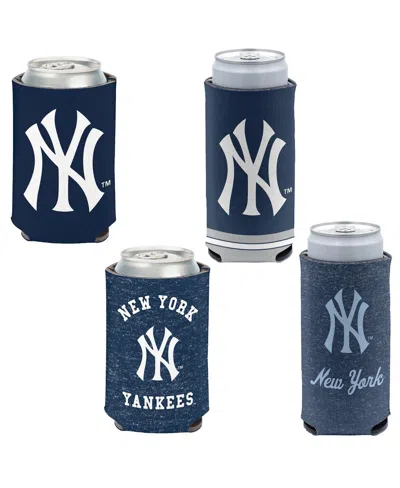 Wincraft New York Yankees Slim 12oz. Can Cooler 4-pack Set In No Color