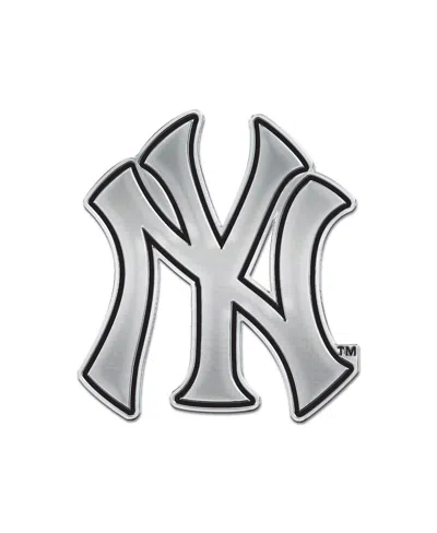 Wincraft New York Yankees Team Chrome Car Emblem In Gray