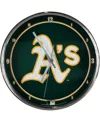 Wincraft Oakland Athletics 12" Baseball Club Chrome Wall Clock In Green