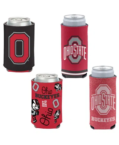 Wincraft Ohio State Buckeyes 4-pack 12oz. Can Slim Can Cooler Set In No Color