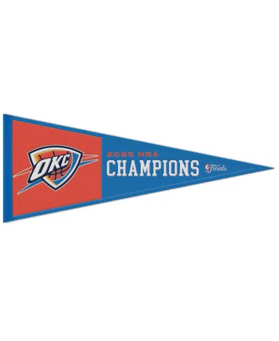 Wincraft Oklahoma City Thunder 2025 Nba Finals Champions 13" X 32" Wool Pennant In Transparent