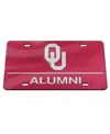 Wincraft Oklahoma Sooners Alumni Logo License Plate In Red