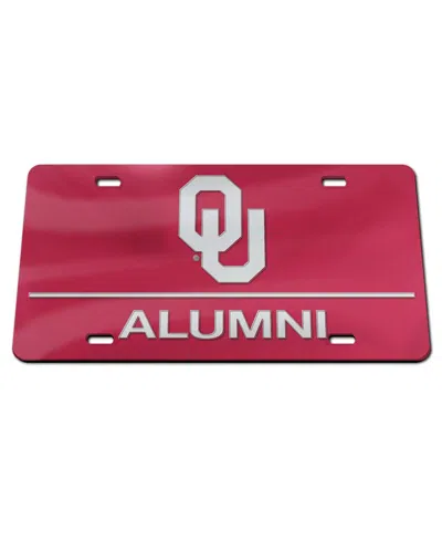 Wincraft Oklahoma Sooners Alumni Logo License Plate In Red