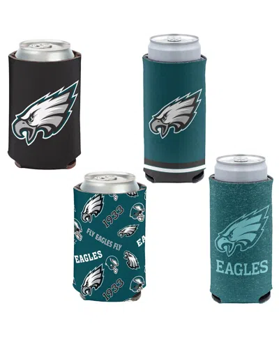 Wincraft Philadelphia Eagles 12oz. Can Slim Can Cooler Set, 4-pack In Green